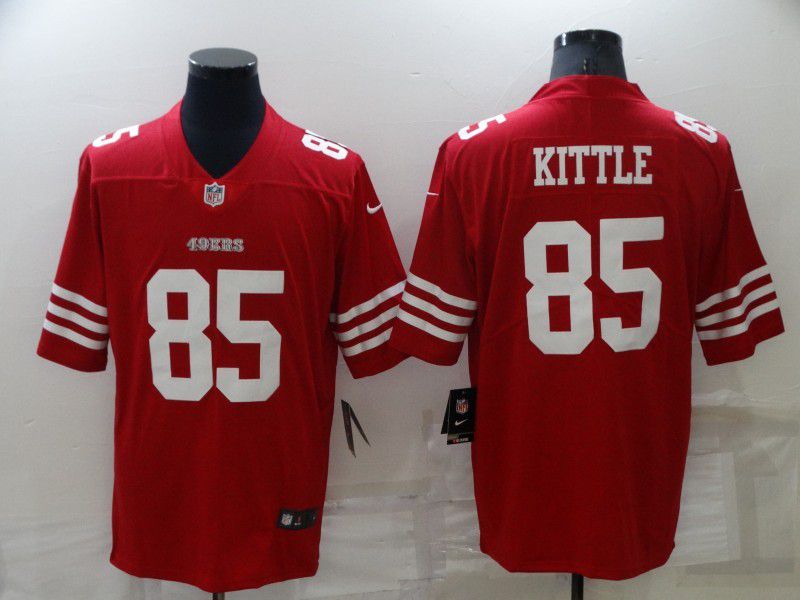 Men San Francisco 49ers 85 Kittle Red 2023 Nike Vapor Limited NFL Jersey